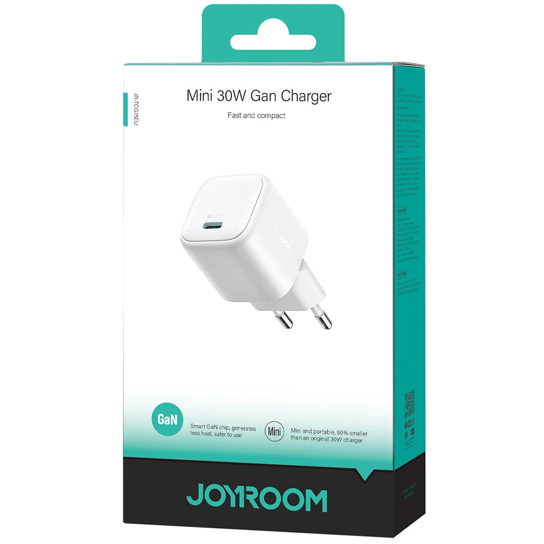 Netwerkoplader Joyroom JR-TCG15 Mini, 30W, 3A, 1 x USB-C, Wit