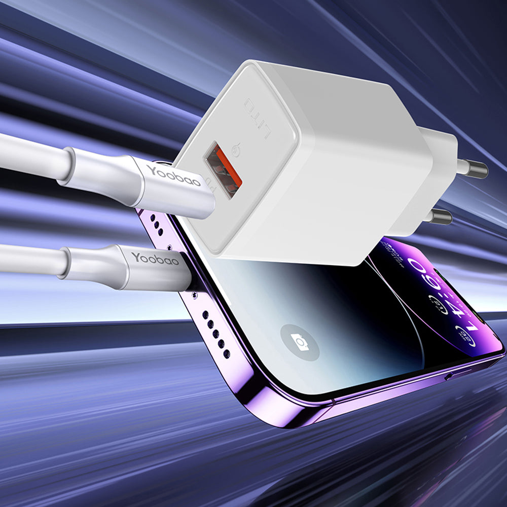 Netwerkoplader Lito LC09, 20W, 3A, 1 x USB-A - 1 x USB-C, Wit