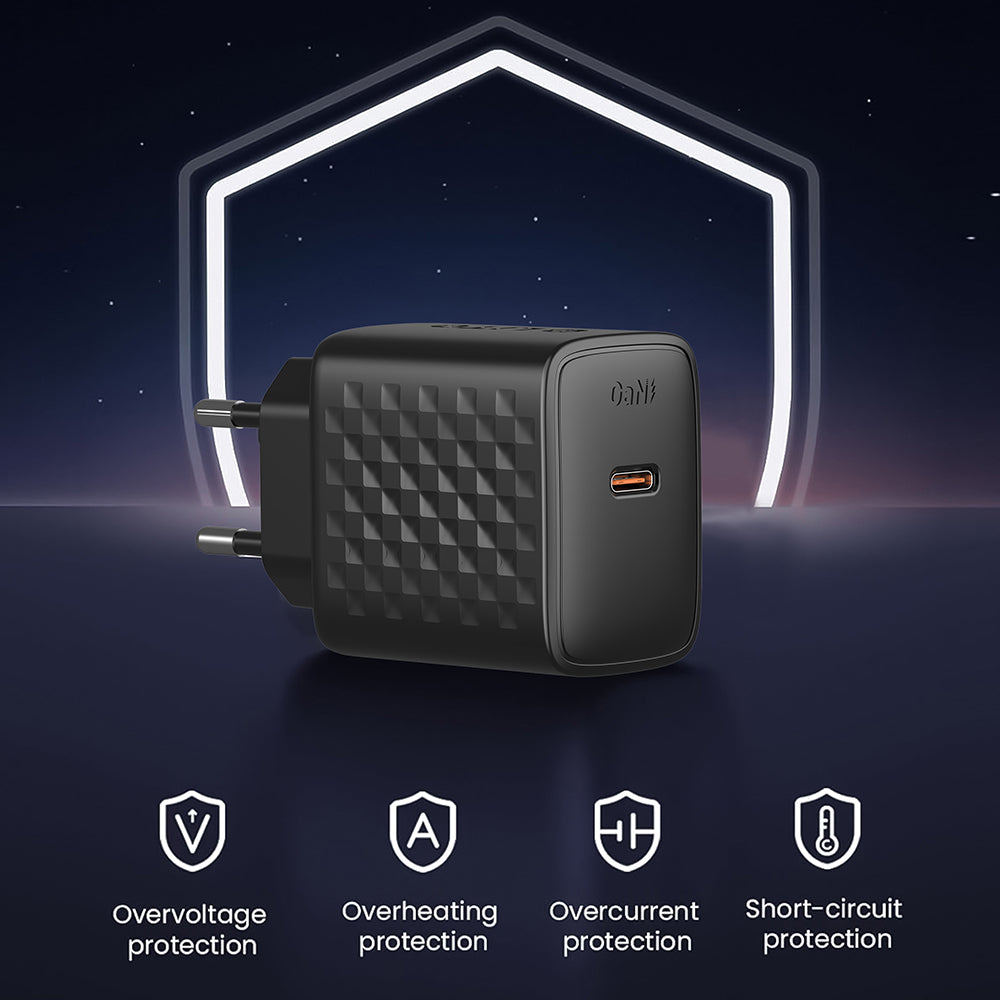 Lito LC13 Netwerkoplader, 20W, 3A, 1 x USB-C, Zwart