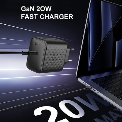 Lito LC13 Netwerkoplader, 20W, 3A, 1 x USB-C, Zwart