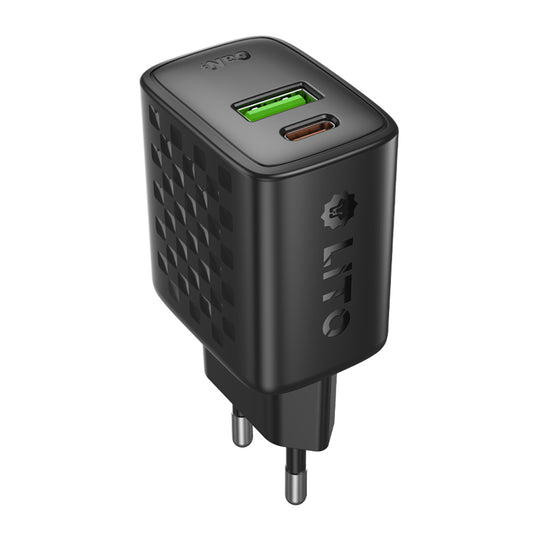Lito LC19 Netwerkoplader, 30W, 3A, 1 x USB-A - 1 x USB-C, Zwart