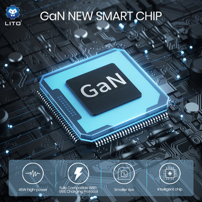 Netwerkoplader Lito LC20, 45W, 3A, 1 x USB-C, Zwart