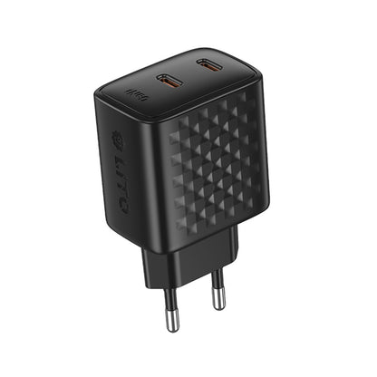 Netwerkoplader Lito LC22, 45W, 3A, 2 x USB-C, Zwart