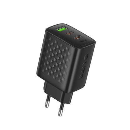 Lito LC25 Netwerkoplader, 65W, 3.25A, 1 x USB-A - 2 x USB-C, Zwart