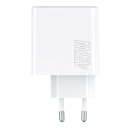 MaXlife MXTC-07-45AC Mains Charger, 45W, 3A, 1 x USB-A - 1 x USB-C, White