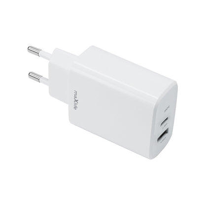 MaXlife MXTC-10-30AC Power Adapter, 30W, 3A, 1 x USB-A - 1 x USB-C, White