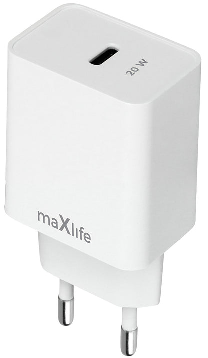 Netwerkoplader MaXlife MXTC-13-20C, 20W, 3A, 1 x USB-C, Wit