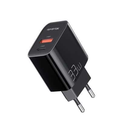 McDodo CH-0921 Netwerkoplader, 33W, 3A, 1 x USB-A - 1 x USB-C, Zwart