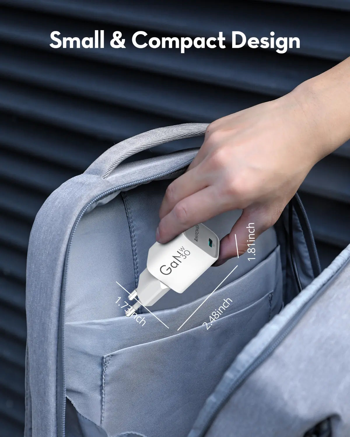 RavPower RP-PC1056 Netlader, 30W, 3A, 1 x USB-C, Wit