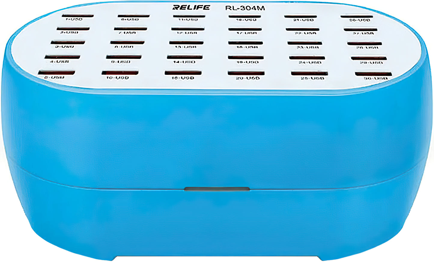 Netwerkoplader Relife RL-304M, 160W, 2,4A, 30 x USB-A, Blauw