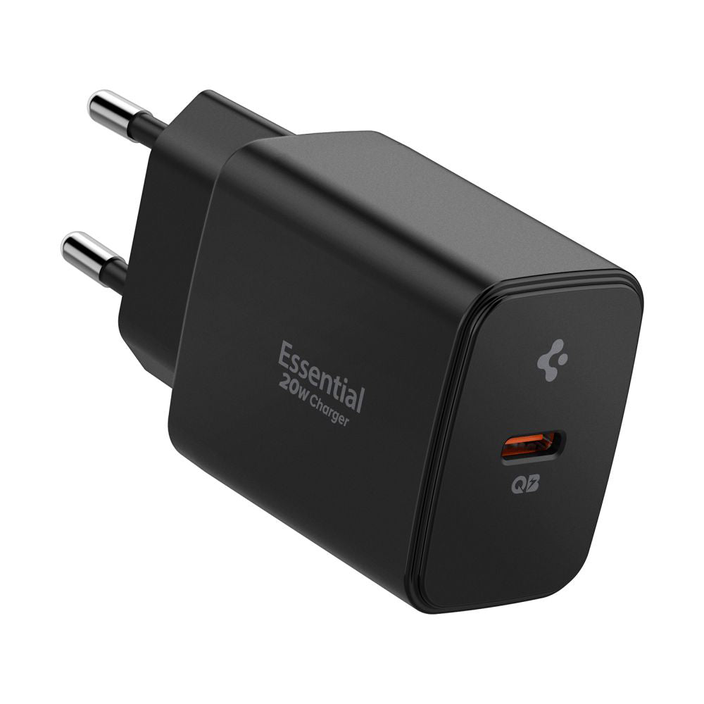 Spigen Essential Netwerkoplader, 20W, 3A, 1 x USB-C, Zwart