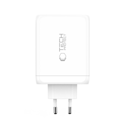 Netwerkoplader Tech-Protect NC200W-GAN, 200W, 5A, 1 x USB-A - 3 x USB-C, Wit