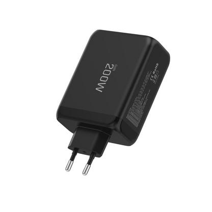 Tech-Protect NC200W-GAN Netwerkoplader, 200W, 5A, 1 x USB-A - 3 x USB-C, Zwart