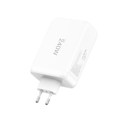 Tech-Protect NC240W-GAN Netwerkoplader, 240W, 5A, 1 x USB-A - 3 x USB-C, Wit
