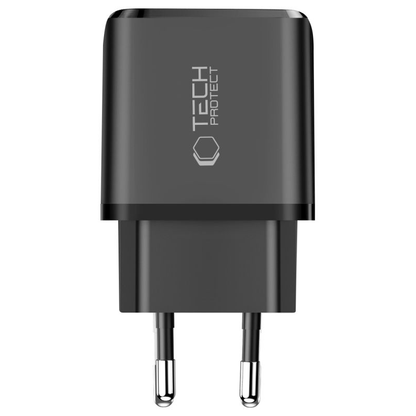 Tech-Protect NCA45W Netwerkoplader, 45W, 3A, 1 x USB-A - 1 x USB-C, Zwart