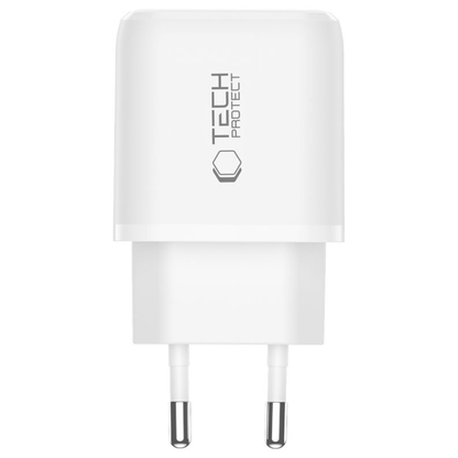 Netwerkoplader Tech-Protect NCA45W, 45W, 3A, 1 x USB-A - 1 x USB-C, Wit