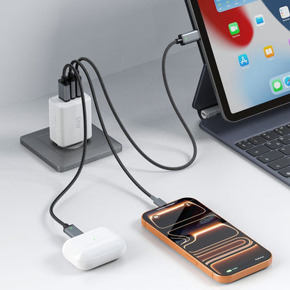 Netwerkoplader Tech-Protect NCA65W, 65W, 3A, 1 x USB-A - 2 x USB-C, Wit