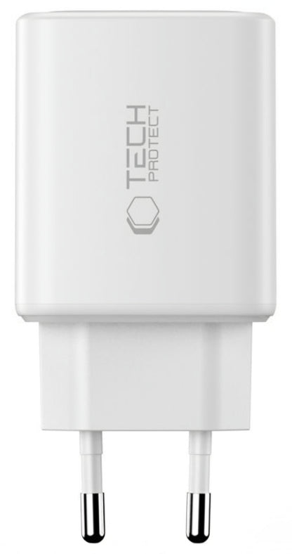 Netwerkoplader Tech-Protect NCA65W, 65W, 3A, 1 x USB-A - 2 x USB-C, Wit