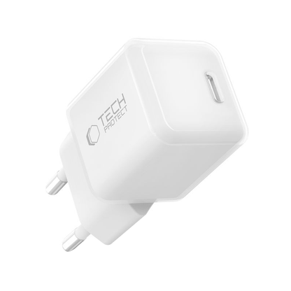 Tech-Protect NCM25 Netlader, 25W, 3A, 1 x USB-C, Wit