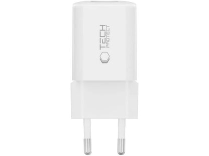 Netwerkoplader Tech-Protect NCM33W, 33W, 3A, 1 x USB-A - 1 x USB-C, Wit