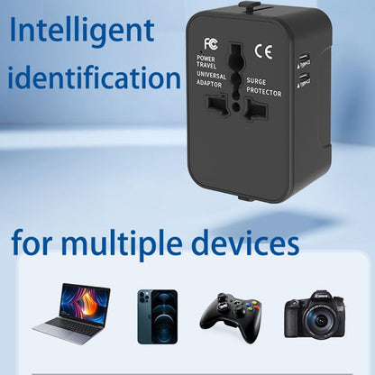 Techsuit HHT202-2C Travel Netwerkoplader, 15W, 3A, 2 x USB-C, Zwart