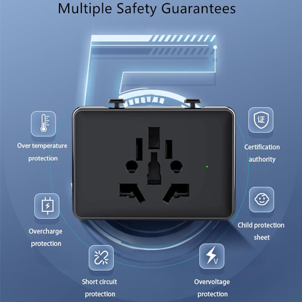 Netwerkoplader Techsuit HHt204A Travel, 15W, 3A, 2 x USB-A - 2 x USB-C, Wit