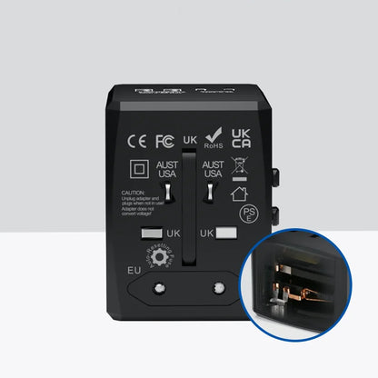 Netwerkoplader Techsuit HHT904-W2 Travel, 20W, 3A, 2 x USB-A - 2 x USB-C, Wit