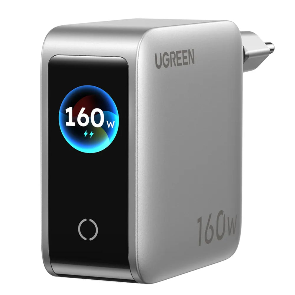 UGREEN Nexode Pro X774 (65637B) netlader met display, 160 W, 5 A, 1 x USB-A - 4 x USB-C, grijs