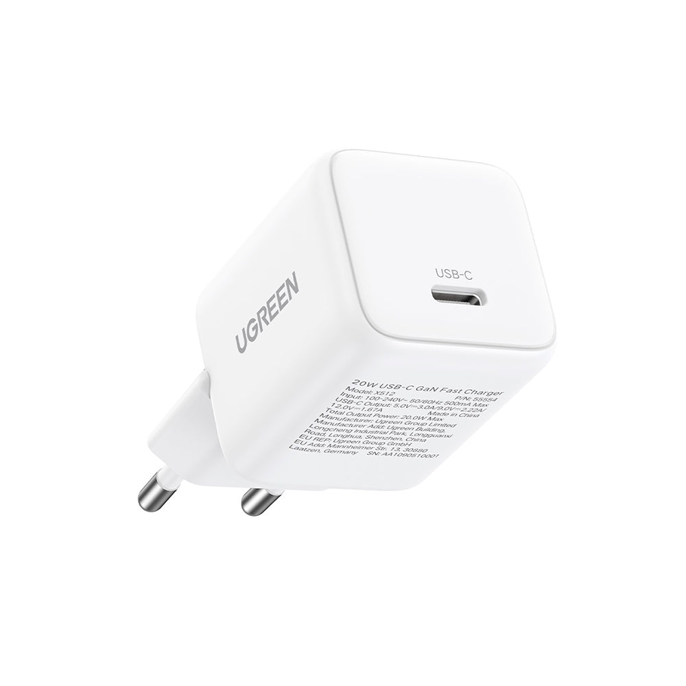 Netwerkoplader UGREEN X512, 20W, 3A, 1 x USB-C, Wit
