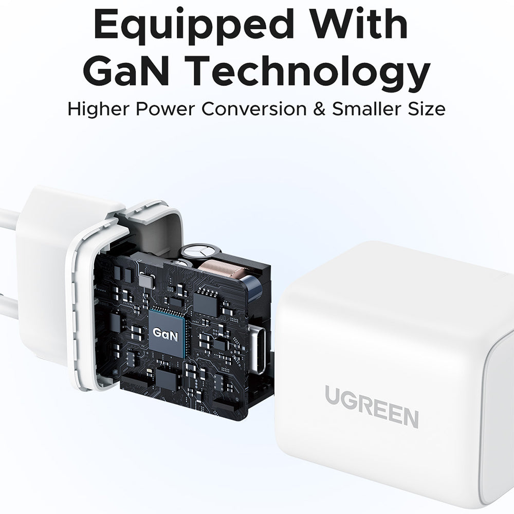 Netwerkoplader UGREEN X512, 20W, 3A, 1 x USB-C, Wit