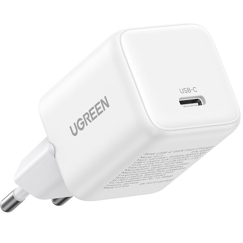 UGREEN X513 Network Charger, 30W, 3A, 1 x USB-C, White