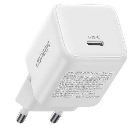 UGREEN X513 Network Charger, 30W, 3A, 1 x USB-C, White