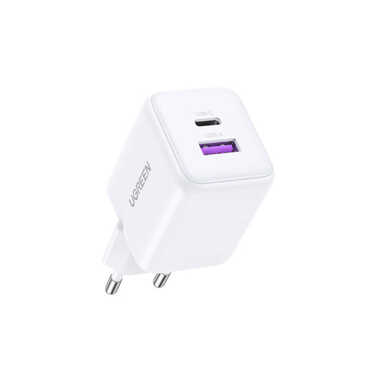 UGREEN X516 Netwerkoplader, 30W, 3A, 1 x USB-A - 1 x USB-C, Wit