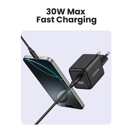 UGREEN X516 Netwerkoplader, 30W, 3A, 1 x USB-A - 1 x USB-C, Roze