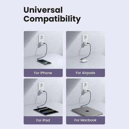 UGREEN X516 Netwerkoplader, 30W, 3A, 1 x USB-A - 1 x USB-C, Roze