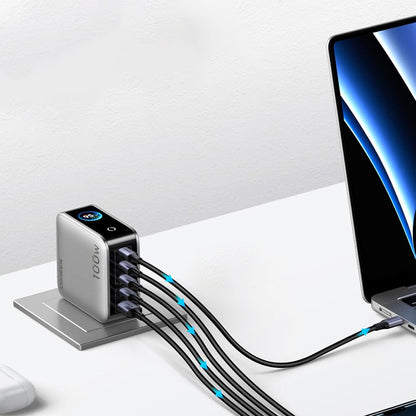 Netlader UGREEN X773 (65620B), 100W, 1 x USB-A - 4 x USB-C, Grijs