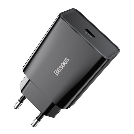 Baseus Snelheidsnetwerkoplader, 20W, 3A, 1 x USB-C, Zwart CCFS-SN01 