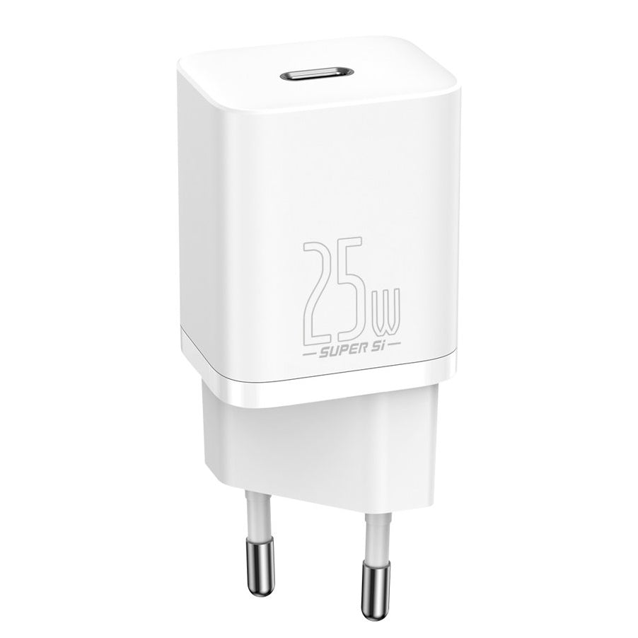 Baseus Super Si netwerkoplader, 25W, 3A, 1 x USB-C, Wit CCSP020102