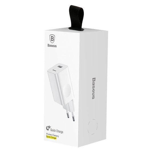 Baseus Netwerkoplader, 24W, 3A, 1 x USB-A, Wit CCALL-BX02