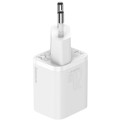 Network Charger Baseus Super Si, 20W, 3A, 1 x USB-C, White CCSUP-B02