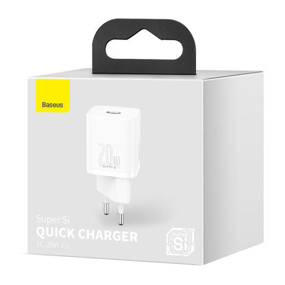 Network Charger Baseus Super Si, 20W, 3A, 1 x USB-C, White CCSUP-B02