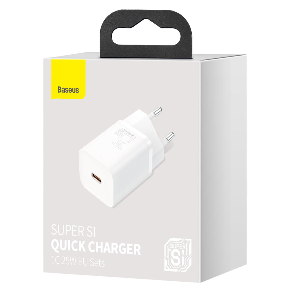 Baseus Super Si netwerkoplader, 25W, 3A, 1 x USB-C, Wit CCSP020102