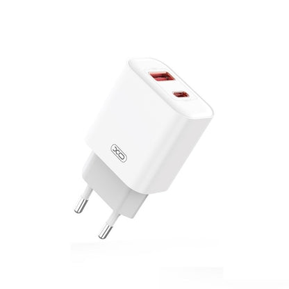 Netwerkoplader met USB-C kabel XO Design CE12, 20W, 3A, 1 x USB-A - 1 x USB-C, Wit