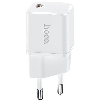 HOCO N10 Wall Charger, 20W, 3A, 1 x USB-C, White 