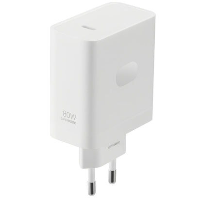 Network Charger With USB-C Cable OnePlus, 80W, 7.3A, 1 x USB-C, White 5461100248