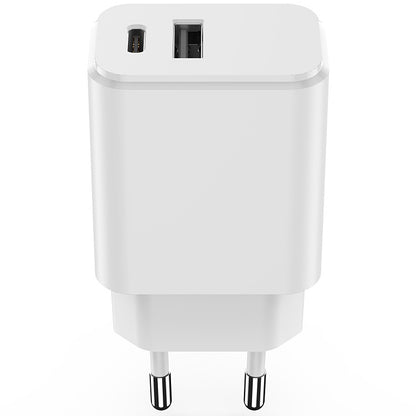 Setty Power Adapter, 20W, 3A, 1 x USB-A - 1 x USB-C, White