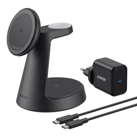 Anker MagGo 3in1 Draadloze Netwerkoplader, 15W, 1.67A, Zwart B25M4G11