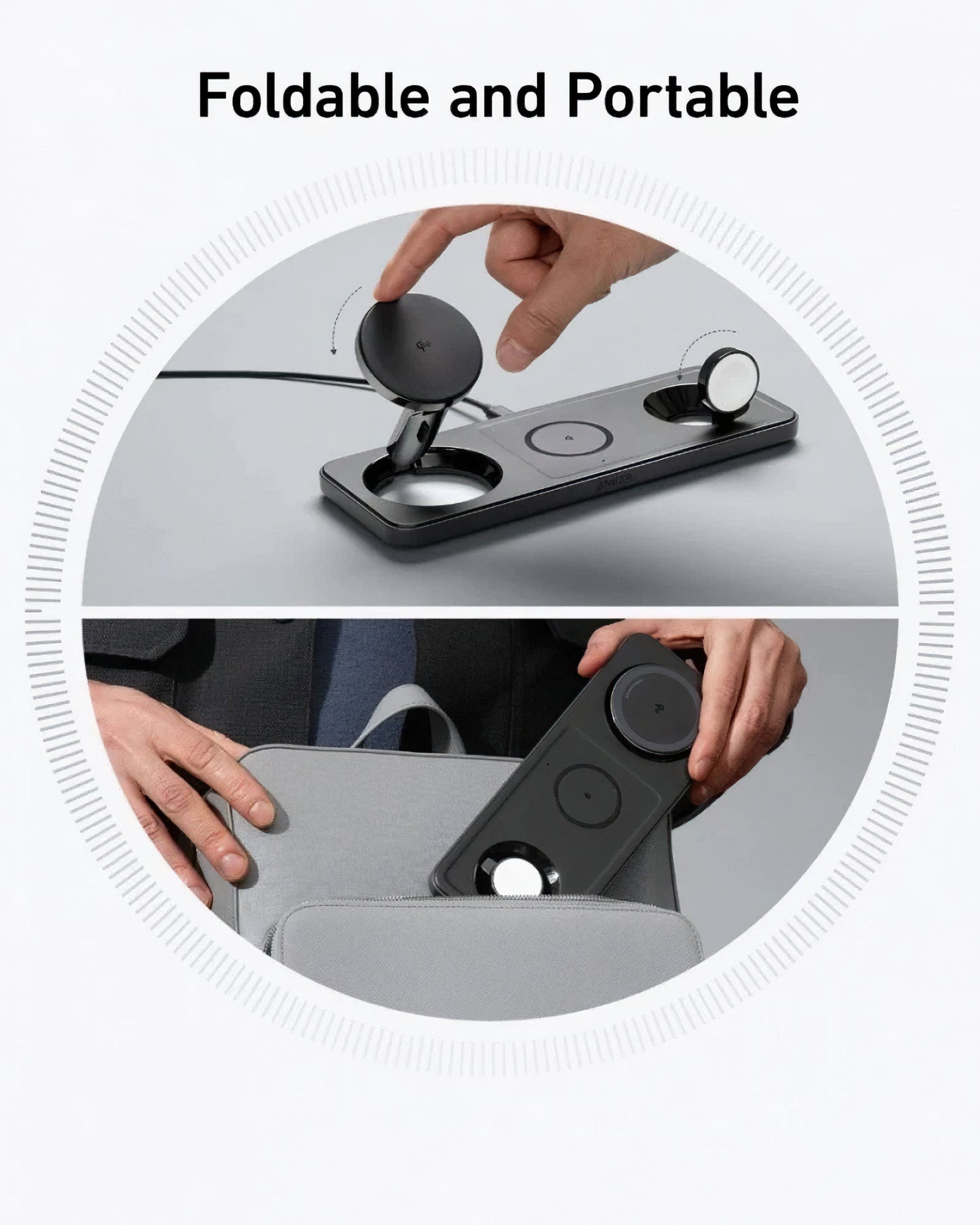 Anker MagGo 3in1 Draadloze Netwerkoplader, 15W, 1.67A, Zwart B25M1311