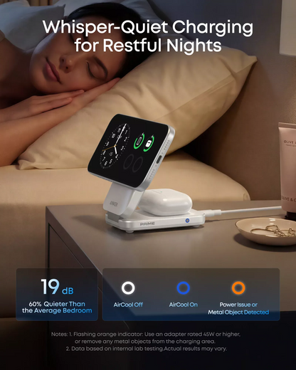Draadloze Netlader Anker Prime MagGo 3in1, 25W, Wit B25N1G21