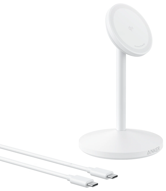 Draadloze Netwerkoplader Anker MagGo Stand, 15W, 1.67A, Wit A25X1H21